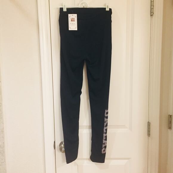NEW Lida Collection DALLAS Navy Ankle Leggings SMALL Texas XS-S Athleisure - Picture 2 of 7